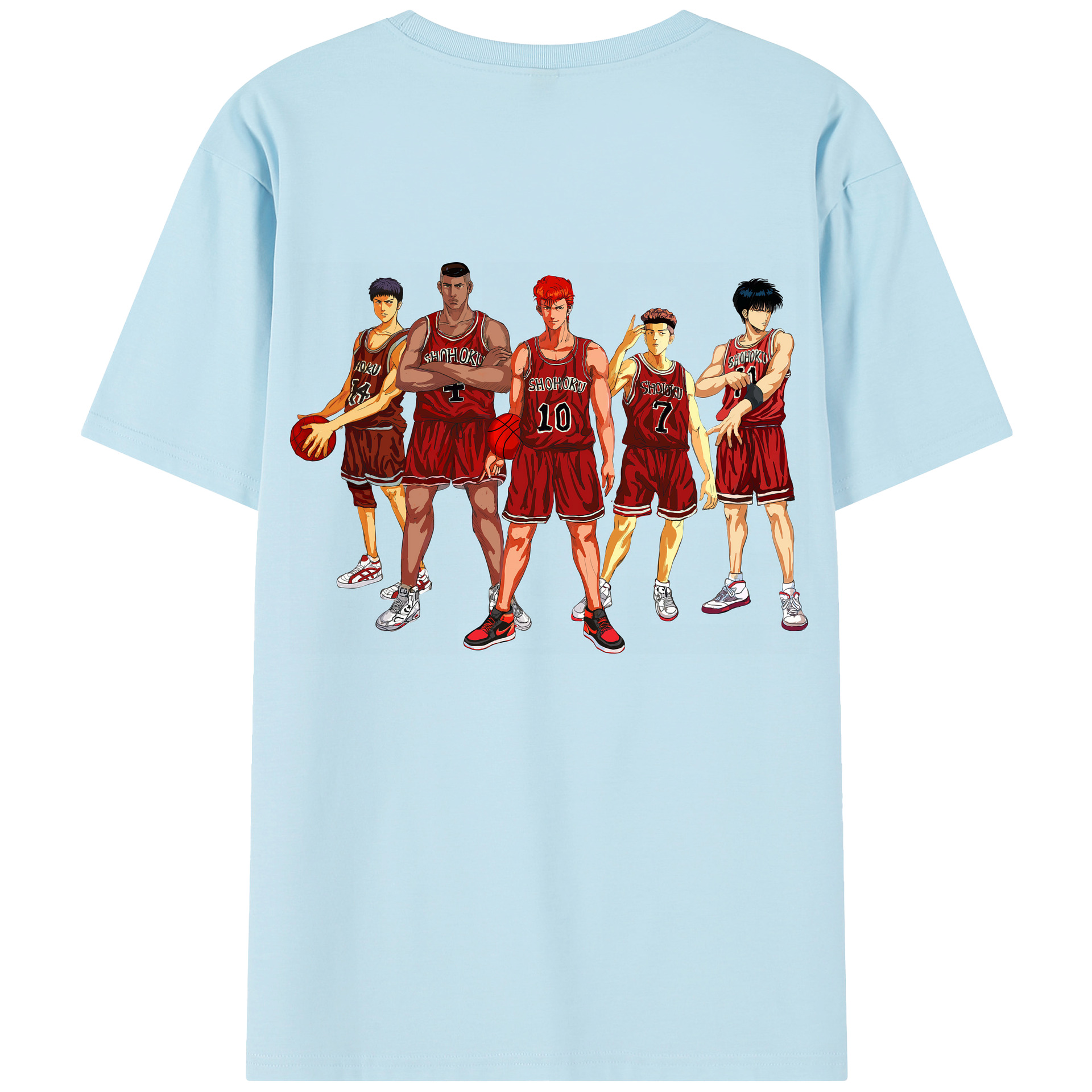 SLAM DUNK／スラムダンク 綿100％半袖Tシャツ（背面プリント）